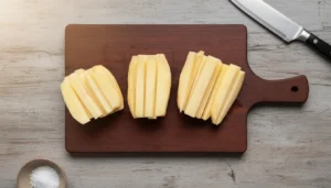 Batata frita crocante e sequinha – Passo 4