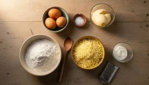 Biscoito de queijo com creme de leite – Passo 1