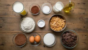 Bolo de chocolate crocante (crunch cake) – Passo 1