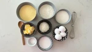 Bolo de fubá com coco simples – Passo 1