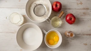 Bolo de maçã na air fryer – Passo 1