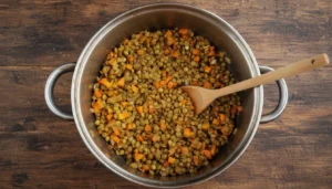 Bolonhesa de lentilha – Passo 4