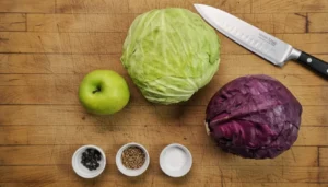Chucrute de repolho roxo – Passo 1