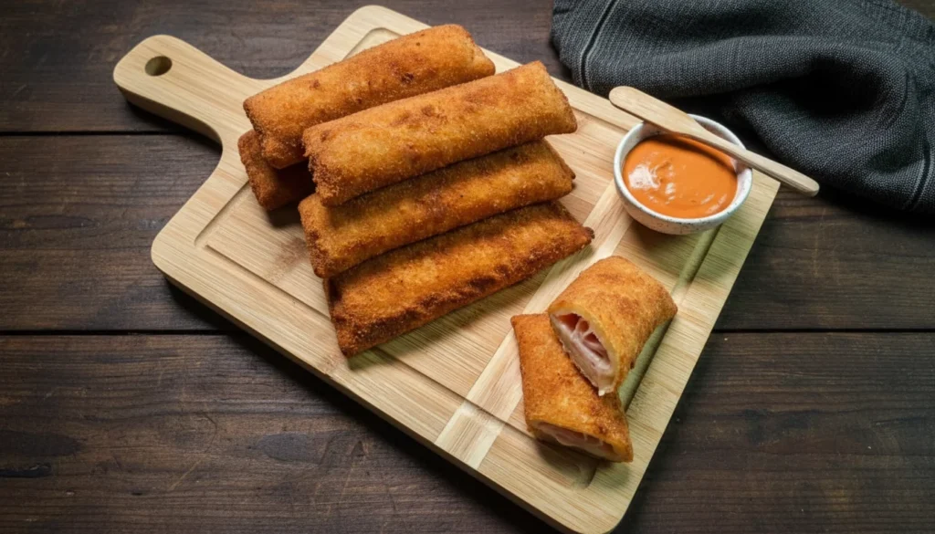 Cigarrete de presunto e queijo – Destaque