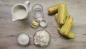 Curau com leite de coco – Passo 1