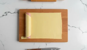 Enroladinho de salsicha com massa de pastel – Passo 3