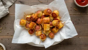 Enroladinho de salsicha com massa de pastel – Passo 7