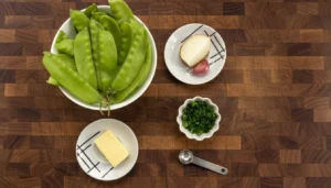 Ervilha-torta refogada – Passo 1