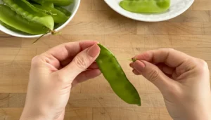 Ervilha-torta refogada – Passo 3