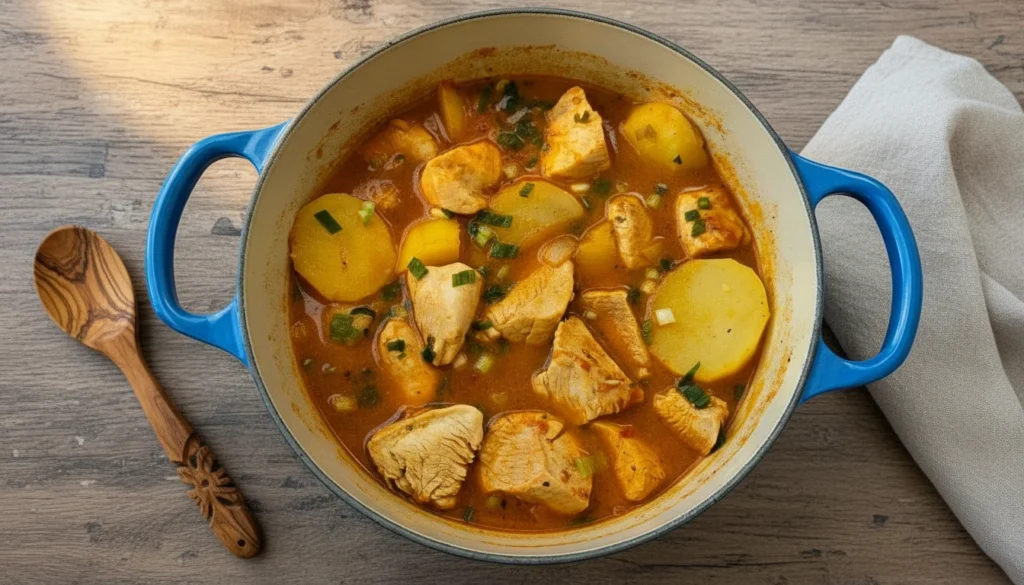 Frango ensopado com batatas – Destaque