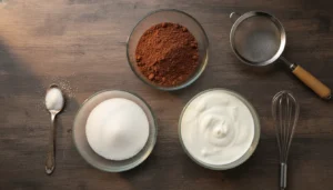 Ganache de chocolate em pó – Passo 1