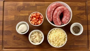 Linguiça recheada na air fryer – Passo 1