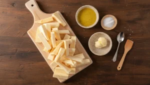 Mandioca frita na air fryer – Passo 2