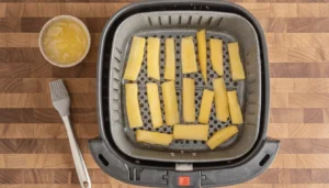 Mandioca frita na air fryer – Passo 4