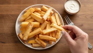 Mandioca frita na air fryer – Passo 6