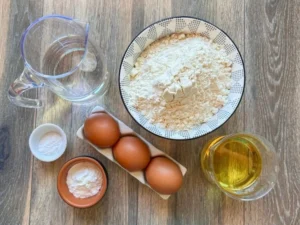 Massa de torta de liquidificador sem leite – Passo 1 (original)