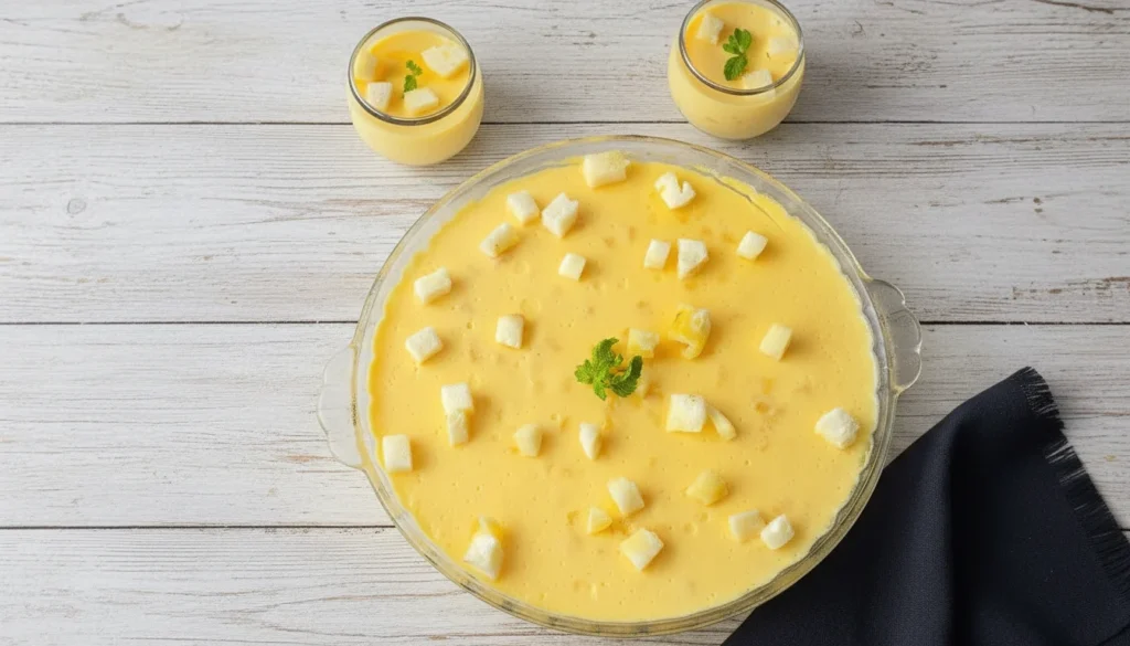 Mousse de abacaxi com gelatina – Destaque