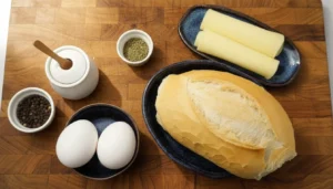 Pão com ovo e queijo na air fryer – Passo 1