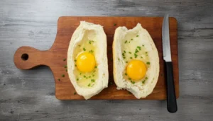 Pão com ovo e queijo na air fryer – Passo 3