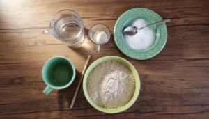 Pão integral caseiro simples – Passo 1