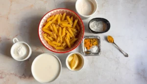 Penne ao molho branco – Passo 1