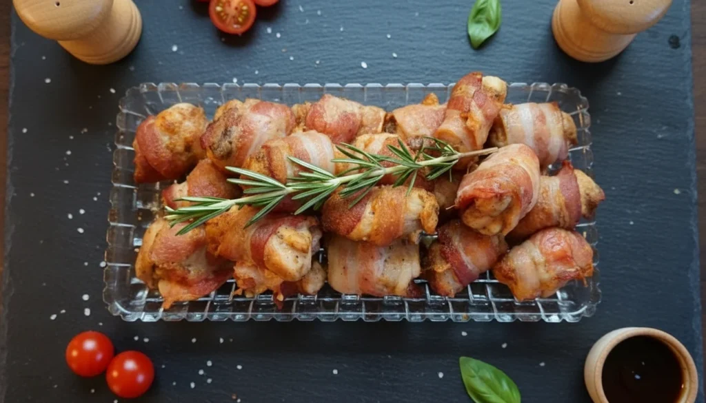 Petisco de sobrecoxa e bacon na airfryer – Destaque