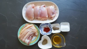 Petisco de sobrecoxa e bacon na airfryer – Passo 1