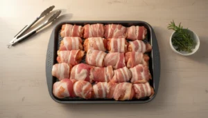 Petisco de sobrecoxa e bacon na airfryer – Passo 4