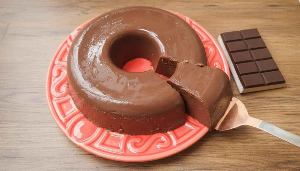 Pudim gelado de chocolate – Destaque