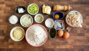 Quiche de frango com alho-poró – Passo 1