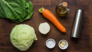 Repolho refogado com cenoura – Passo 1