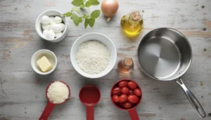 Risoto caprese – Passo 1