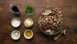 Shimeji na manteiga e shoyu – Passo 1