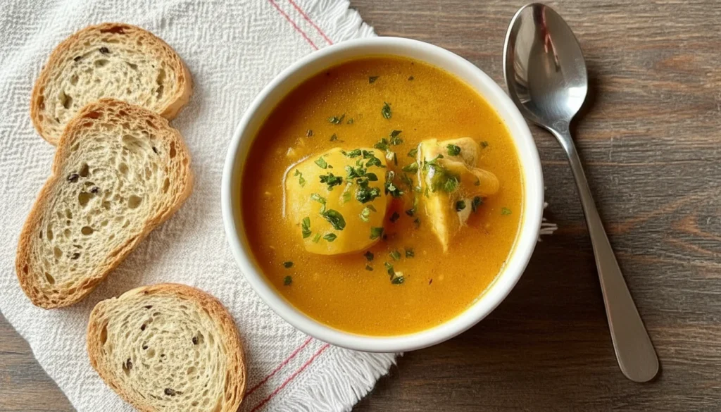 Sopa de mandioca com frango – Destaque