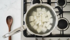 Sopa de mandioca com frango – Passo 2