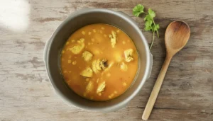 Sopa de mandioca com frango – Passo 7