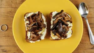 Toast de ricota com cogumelos – Passo 5