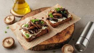 Toast de ricota com cogumelos – Passo 6