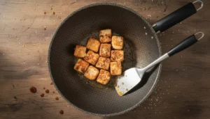 Tofu alho e óleo – Passo 5