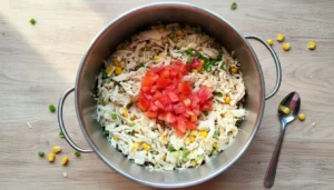 Torta de frango cremosa com requeijão – Passo 3