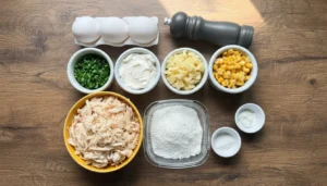 Torta de frango cremosa simples – Passo 1