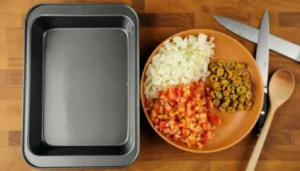 Torta de frango de liquidificador simples – Passo 1