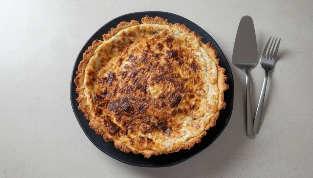 Torta de queijo sem glúten com ricota e gorgonzola – Destaque