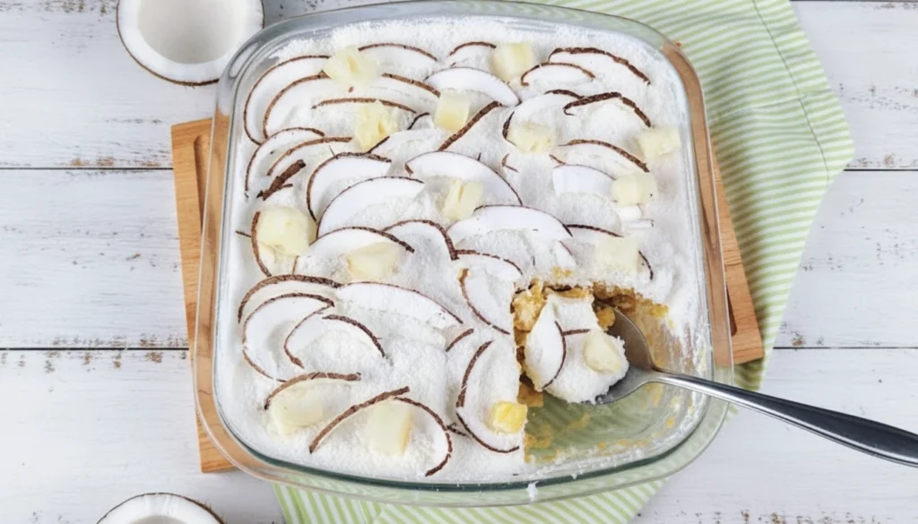 Torta gelada de abacaxi com coco – Destaque