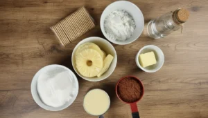 Torta gelada de abacaxi e chocolate – Passo 1