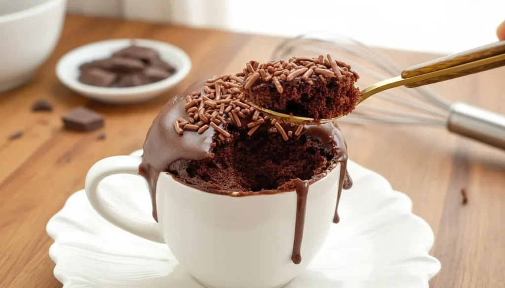 Bolo de caneca de chocolate – Destaque