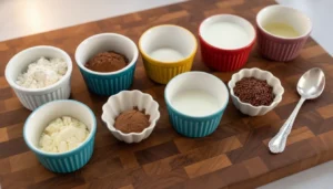 Bolo de caneca de chocolate – Passo 1