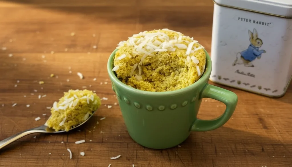 Bolo de caneca de coco fit – Destaque