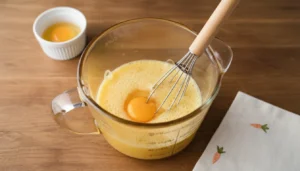 Bolo de cenoura sem cobertura – Passo 3