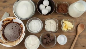 Bolo de chocolate cremoso – Passo 1